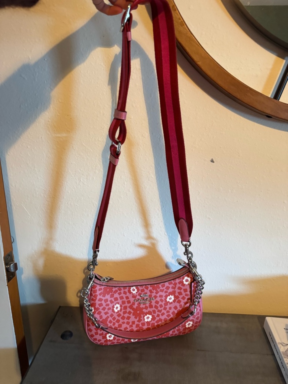 Coach Teri Bag Pink & Red Floral - Picture 6 of 6
